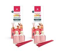 CRISTALINAS Pet Odour Eliminating Reed Diffuser Refills Red Berries Scent - 2 x 30ml Home Air Freshener Refills - Each Refill Lasts Upto 4 Weeks - Odour Fighter Reed Diffuser Refill - Pack of 2