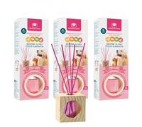 CRISTALINAS Pet Odour Eliminating Reed Diffusers Fluffy Towels Scent - 30ml Air Fresheners for Home - Lasts upto 4 weeks - Pack of 3