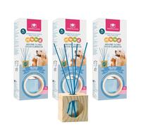 CRISTALINAS Pet Odour Eliminating Reed Diffusers Fresh Air Scent - 30ml Air Fresheners for Home - Lasts upto 4 weeks - Pack of 3