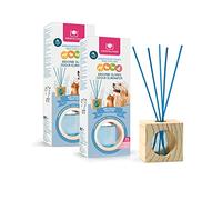 CRISTALINAS Pet Odour Eliminating Reed Diffusers Fresh Air Scent - 30ml Air Fresheners for Home - Lasts upto 4 weeks - Reed Diffusers for Home - Pack of 2