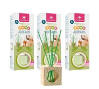 CRISTALINAS Pet Odour Eliminating Reed Diffusers Garden Scent - 30ml Air Fresheners for Home - Lasts upto 4 weeks - Pack of 3