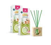 CRISTALINAS Pet Odour Eliminating Reed Diffusers Garden Scent - 30ml Air Fresheners for Home - Lasts upto 4 weeks - Reed Diffusers for Home - Pack of 2