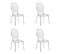 CRISTALIO | Pack of 4 - Four-legged chair Transparent