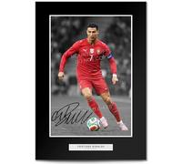 Cristiano Ronaldo Al Nassr Signed Photo Poster A4/A3 Print Picture Display Framed Autograph Memorabilia for Football Fans Gift Portugal (Portugal A3 Poster Only)