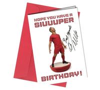 Cristiano Ronaldo Birthday Card A5 - Signed Reproduction Autograph Football Greeting Card Gift for Men, Boys, Kids - CR7 Collectible Soccer Fan Card with Envelope No1863