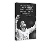 Cristiano Ronaldo Classic Quotes Poster If You Don't Believe You Are The Best Club Cafe Art Wall Dec Canvas Poster Bedroom Decor Sports Landscape Office Room Decor Gift Frame-style 08x12inch(20x30cm)