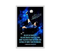Cristiano Ronaldo Classic Quotes Signed Poster Believe in Yourself You Are Braver Than You Think More Talented Than You Know Poster Canvas Poster Wall Art Decor Print Picture Paintings for Living Roo