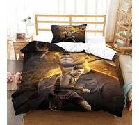 Cristiano Ronaldo Duvet Cover Sets 2 PCS Hotel Quality Quilt Cover Bedding Sets Bed Covers with Pillowcases with Zipper Closure Hypoallergenic Soft Breathable Microfiber Single（135x200cm）