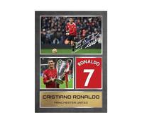 Cristiano Ronaldo Manchester Printed Autograph Memorabilia - Framed Gift A3 Unframed