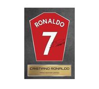 Cristiano Ronaldo Manchester Shirt Display Framed - Autograph Print Football Memorabilia A3 Unframed