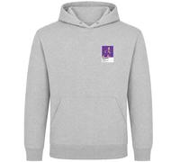 Cristiano Ronaldo Real Madrid Purple Icon Frame Men's Hoodie - Gray / L