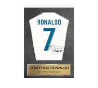 Cristiano Ronaldo Real Madrid Shirt Display Framed - Autograph Print Football Memorabilia A4 Unframed