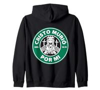 Cristo murió por mí, ahora yo vivo para Él. Zip Hoodie