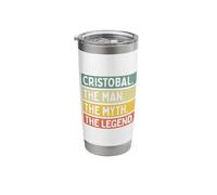 Cristobal The Man The Myth The Legend Funny Personalized Stainless Steel Insulated Tumbler