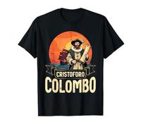 Cristoforo Colombo Italian Explorer Sunset Voyage T-Shirt