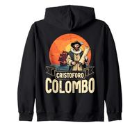 Cristoforo Colombo Italian Explorer Sunset Voyage Zip Hoodie