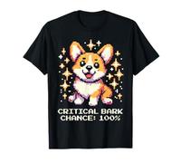 Critical Bark Chance | Corgi Pixel Dog Retro Style T-Shirt