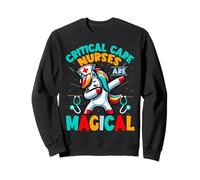 Critical Care Nurses Are Magical Dabbing Unicorn Nurse Week Sweatshirt