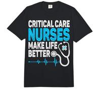 Critical Care Nurses Make Life Better Intensive Care Nursing Comfort Colors Adult Heavyweight T-Shirt