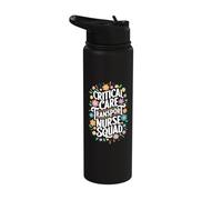 Critical Care Transport Nurse Squad Nurse Week Stainless Steel Insulated Water Bottle