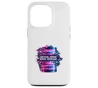 Critical Error Social Overload Battery Low Tech Humor Case for iPhone 13 Pro