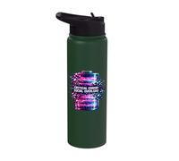 Critical Error Social Overload Battery Low Tech Humor Stainless Steel Insulated Water Bottle