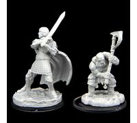 Critical Role Unpainted Miniatures - Westruun Militia Swordsman & Kraghammer Axeman (90471)