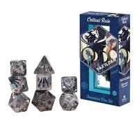 Critical Role: Vox Machina: Adventure Dice - Vex’ahlia - 8pc RPG Set, Blue & Clear, Character Symbols, Licensed Collectible Roleplaying Game Accessory