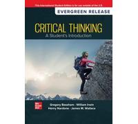 Critical Thinking: A Students Introduction: 2026 Release ISE