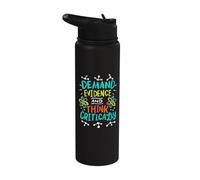 Critical Thinking Evidence Security Forensics Criminology Stainless Steel Insulated Water Bottle