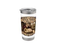 Critical Thinking Skills Funny Overthinker Monk Stainless Steel Insulated Tumbler