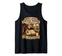 Critical Thinking Skills Funny Overthinker Monk Tank Top