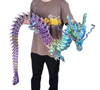 critigulf 3D Printed Dragon Model (82inch purple-goldf-blue)