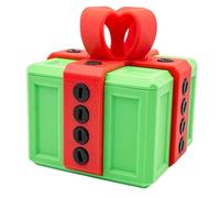 critigulf annoying kids Christmas gifts funny gift box for money and card holder.large gag prank case with screws. (green and red)