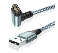 Critin 6.6FT 90 Degree Braided Charger Cable for Garmin Watch | for Garmin Fenix 5 5s 5x 6 6s 6x Plus Pro 7 7s 7x,Forerunner 945 45 45s 245 Music,Approach S10 S40 S60 G12 S12 S42