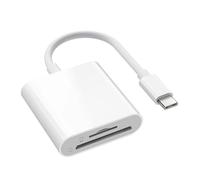 Critin USB C SD Card Reader 2-in-1, USB-C to SD/Micro SD Card Reader for iPhone 15/16 Pro Max, iPad Pro/MacBook, Digital Camera, Fast Data Transfer, Compact Memory Card Adapter-2 Slots