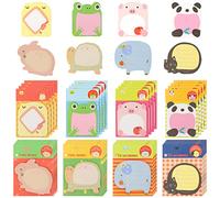 CRITIVE-S 32 Packs Cute Kids Sticky Notes Set - Small Pastel Sticky Notes per Pack 8 Animals - 20 Sheets per Pad - 5.4cmx8cm