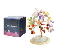 CRITIVE-S 7 Chakra Tree of Life, Natural Crystals and Healing Stones Spiritual Decor For Positive Energy, Gemstone Feng Shui Tree for Meditation, New Home Decorations Healing Gifts for Women