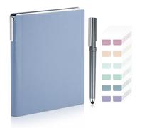 CRITIVE-S Leather Journal Notebook Set, Vintage Diary A5 Notebooks with 1 Stylus Pen & 120 Sticky Tabs, Personalised Notebook Classic Business Daily, Travel Journals for Women Men Christmas Birthday