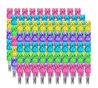 CRITIVE-S Set of 30 Unsharp Stackable Bear Pencils - Plastic Colored 5 in 1 for Kids