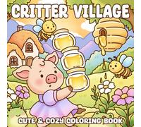 Critter Village: Cozy Cottage Coloring Pages with Country Animals, Rustic Farm Scenes, Blooming Gardens, and Whimsical Villages for All Ages