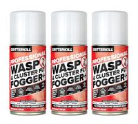 CritterKill Cluster Fly and Wasp Killer Smoke Bomb Fogger 150ml - Targets Hard to Reach Places and Nests - One Click Activation - Use in Attics, Garages and Lofts - Covers 180m3 (3)