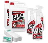 CritterKill Flea Blitz Professional Treatment For Bug Infestation - Flea Killer Spray & Sticky Insect Traps (Large)