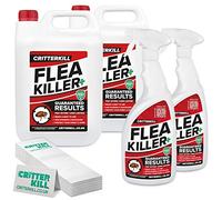 CritterKill Flea Blitz Professional Treatment For Bug Infestation - Flea Killer Spray & Sticky Insect Traps (Medium)