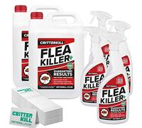 CritterKill Flea Blitz Professional Treatment for Bug Infestation - Flea Killer Spray & Sticky Insect Traps (XL)
