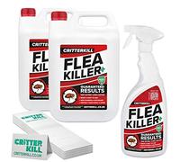 CritterKill Flea Blitz Professional Treatment for Bug Infestation - Flea Killer Spray & Sticky Insect Traps (Small)