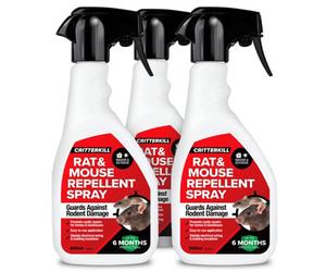 Critterkill Rat And Mouse Repellent Spray 3 X 500Ml - Peppermint Fragrance