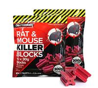 CritterKill Rat & Mouse Killer Poison Blocks 300g - Rat and Mouse Poisoning Sachets - All Weather Block Bait (600g)