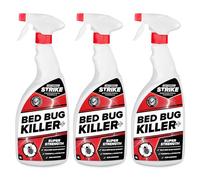 CritterKill Strike Bed Bug Killer Spray 1L - Kills Bed Bugs Quickly - Safe for Use in Bedrooms - Dual Active Ingredients for Better Results (3)