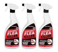 Critterkill Strong Flea Killer Spray 3 X 1L - Kills Fleas On Pet Bedding, Mattresses And Bedding